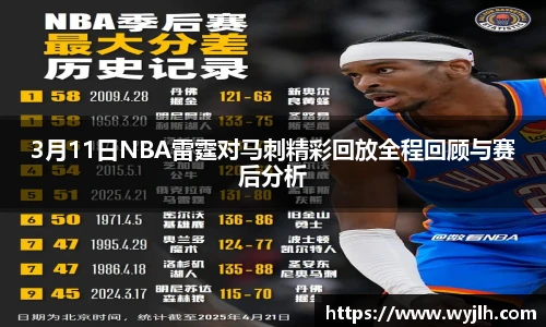 3月11日NBA雷霆对马刺精彩回放全程回顾与赛后分析